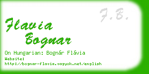 flavia bognar business card